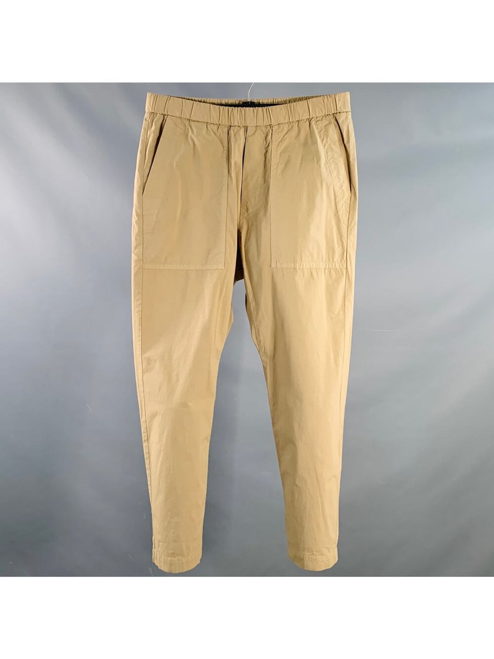 BARENA Size 32 Tan Cotton Blend Tapered Drawstring Casual Pants